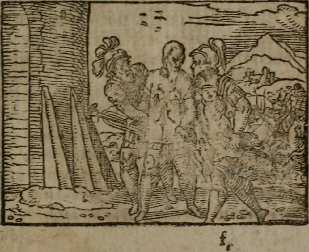 An illustration from Clariss. viri Dn. Andreae Alciati Emblematum libri duo : aucti & restituti, & perelegantibus figuris illustrati, cum succinctis commentariolis ..., 1639, leaf 100