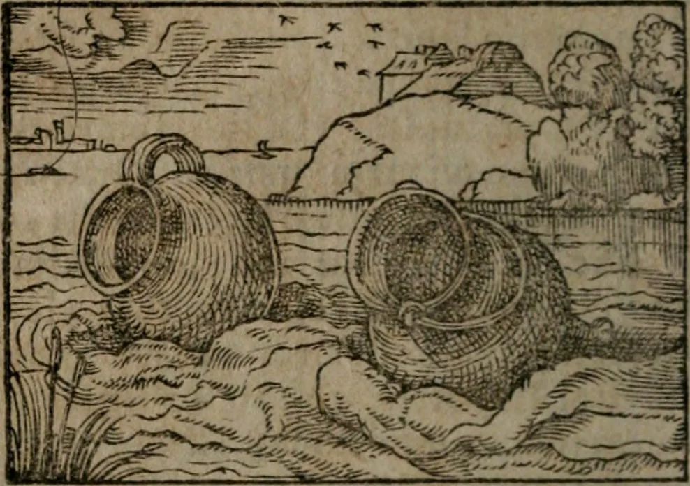 An illustration from Clariss. viri Dn. Andreae Alciati Emblematum libri duo : aucti & restituti, & perelegantibus figuris illustrati, cum succinctis commentariolis ..., 1639, leaf 105
