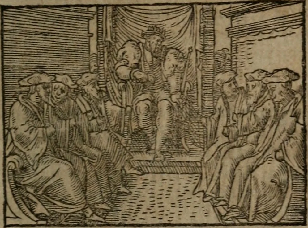 An illustration from Clariss. viri Dn. Andreae Alciati Emblematum libri duo : aucti & restituti, & perelegantibus figuris illustrati, cum succinctis commentariolis ..., 1639, leaf 106