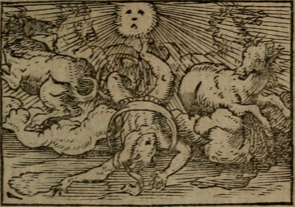 An illustration from Clariss. viri Dn. Andreae Alciati Emblematum libri duo : aucti & restituti, & perelegantibus figuris illustrati, cum succinctis commentariolis ..., 1639, leaf 114