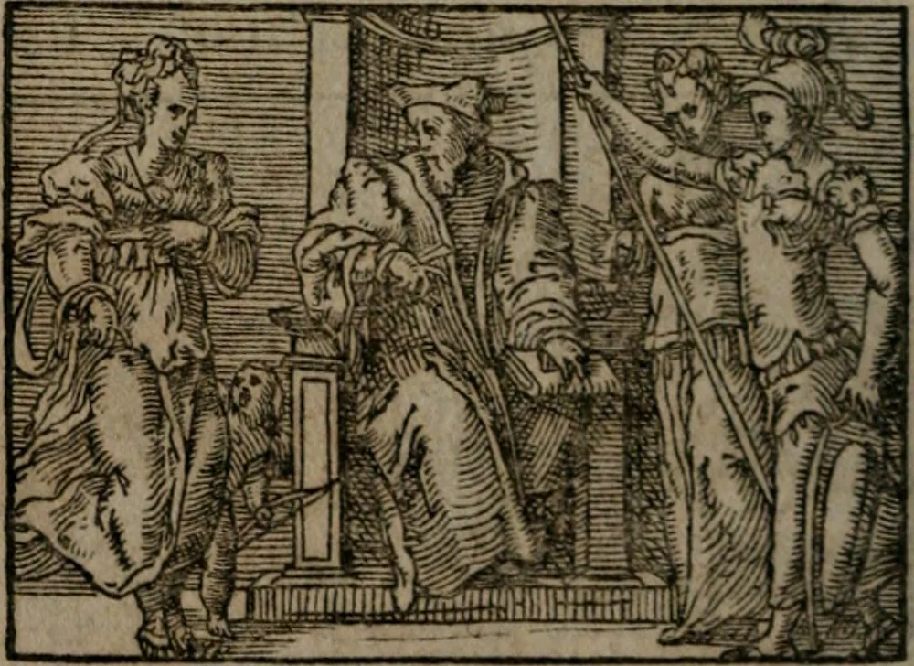 An illustration from Clariss. viri Dn. Andreae Alciati Emblematum libri duo : aucti & restituti, & perelegantibus figuris illustrati, cum succinctis commentariolis ..., 1639, leaf 125
