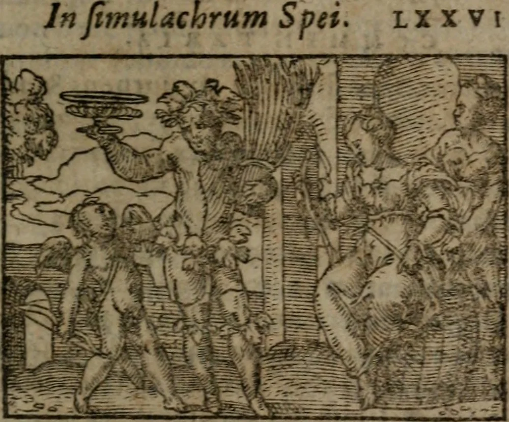 An illustration from Clariss. viri Dn. Andreae Alciati Emblematum libri duo : aucti & restituti, & perelegantibus figuris illustrati, cum succinctis commentariolis ..., 1639, leaf 134