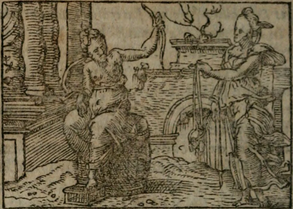 An illustration from Clariss. viri Dn. Andreae Alciati Emblematum libri duo : aucti & restituti, & perelegantibus figuris illustrati, cum succinctis commentariolis ..., 1639, leaf 137