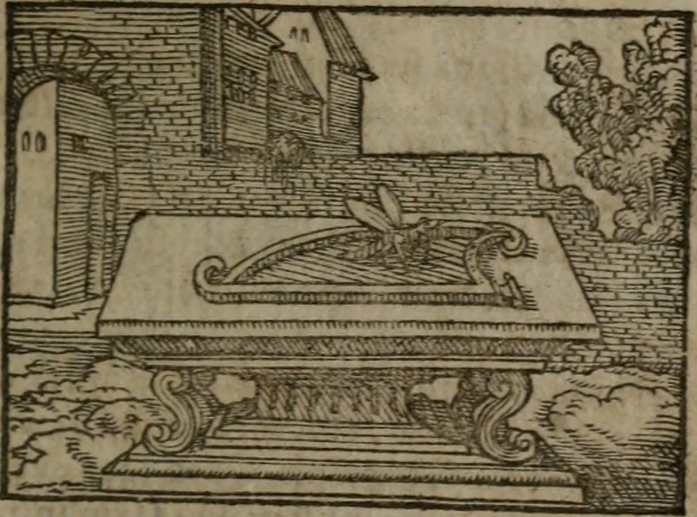 An illustration from Clariss. viri Dn. Andreae Alciati Emblematum libri duo : aucti & restituti, & perelegantibus figuris illustrati, cum succinctis commentariolis ..., 1639, leaf 180