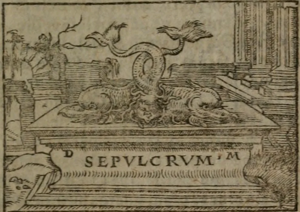 An illustration from Clariss. viri Dn. Andreae Alciati Emblematum libri duo : aucti & restituti, & perelegantibus figuris illustrati, cum succinctis commentariolis ..., 1639, leaf 186