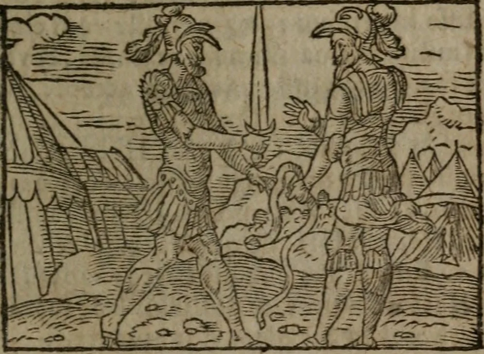 An illustration from Clariss. viri Dn. Andreae Alciati Emblematum libri duo : aucti & restituti, & perelegantibus figuris illustrati, cum succinctis commentariolis ..., 1639, leaf 188
