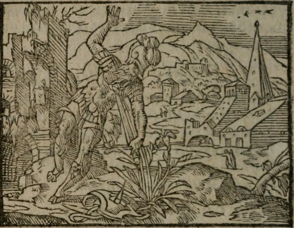 An illustration from Clariss. viri Dn. Andreae Alciati Emblematum libri duo : aucti & restituti, & perelegantibus figuris illustrati, cum succinctis commentariolis ..., 1639, leaf 207