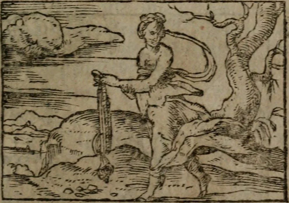 An illustration from Clariss. viri Dn. Andreae Alciati Emblematum libri duo : aucti & restituti, & perelegantibus figuris illustrati, cum succinctis commentariolis ..., 1639, leaf 38