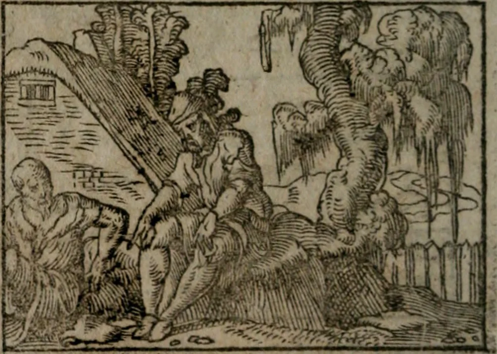 An illustration from Clariss. viri Dn. Andreae Alciati Emblematum libri duo : aucti & restituti, & perelegantibus figuris illustrati, cum succinctis commentariolis ..., 1639, leaf 39