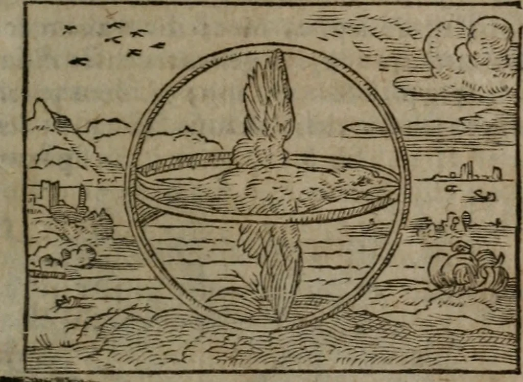 An illustration from Clariss. viri Dn. Andreae Alciati Emblematum libri duo : aucti & restituti, & perelegantibus figuris illustrati, cum succinctis commentariolis ..., 1639, leaf 66