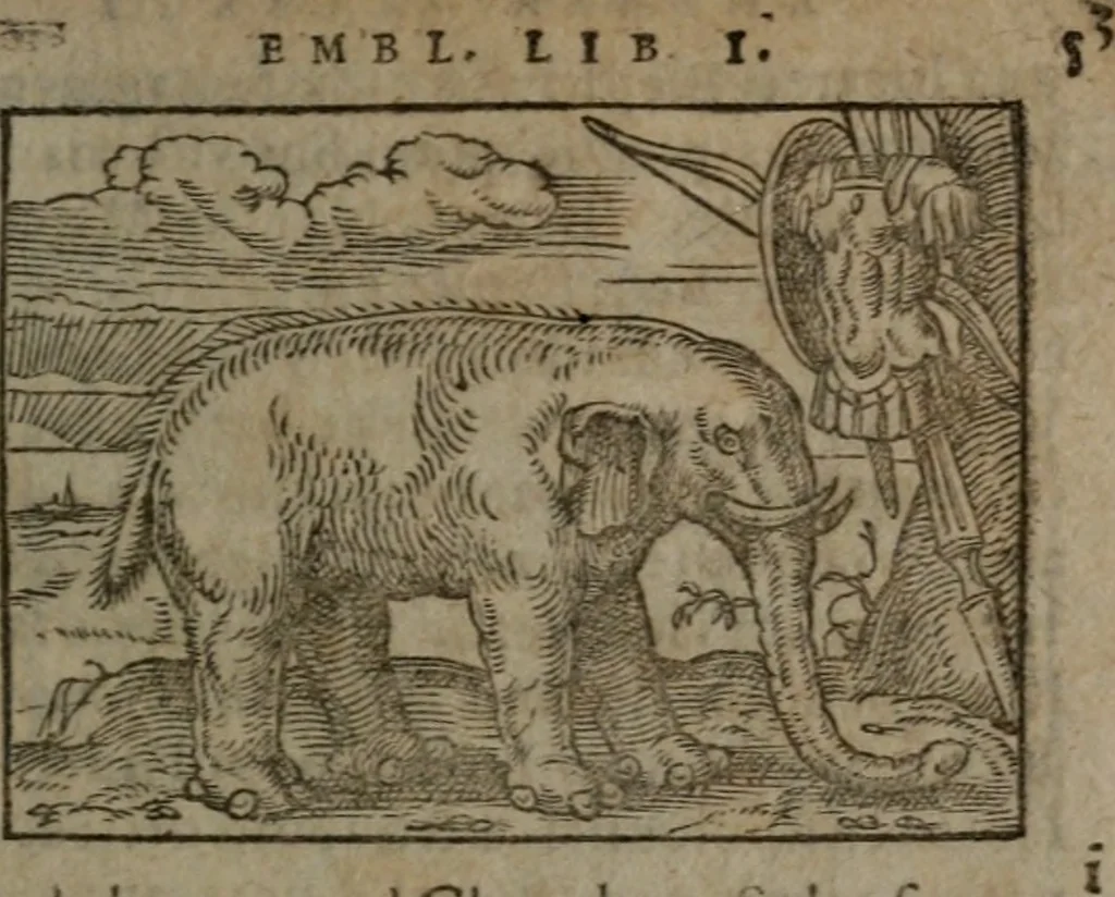 An illustration from Clariss. viri Dn. Andreae Alciati Emblematum libri duo : aucti & restituti, & perelegantibus figuris illustrati, cum succinctis commentariolis ..., 1639, leaf 72