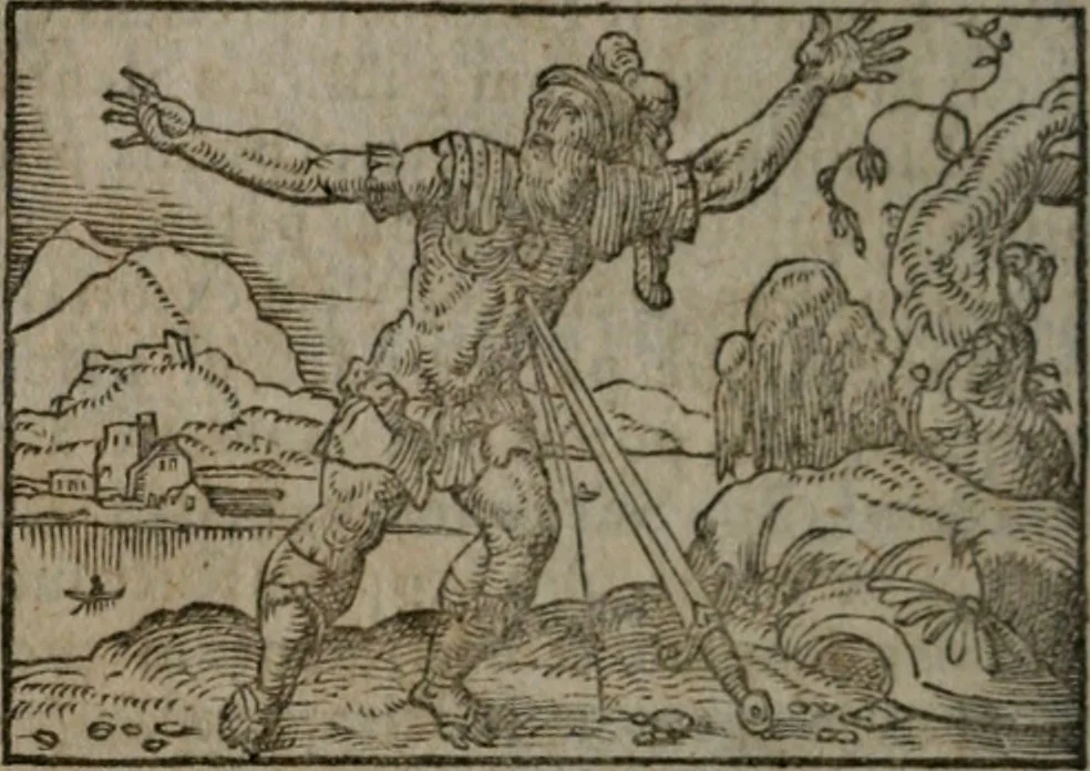 An illustration from Clariss. viri Dn. Andreae Alciati Emblematum libri duo : aucti & restituti, & perelegantibus figuris illustrati, cum succinctis commentariolis ..., 1639, leaf 79