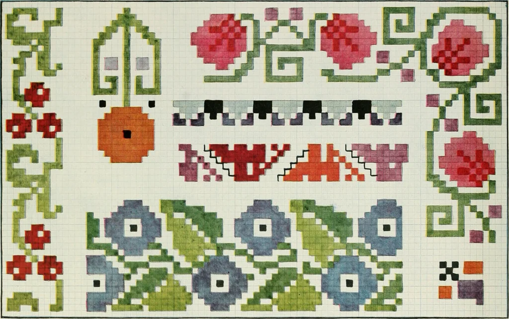 An illustration from Clark's O. N. T. book of needlework;, 1916, leaf 23
