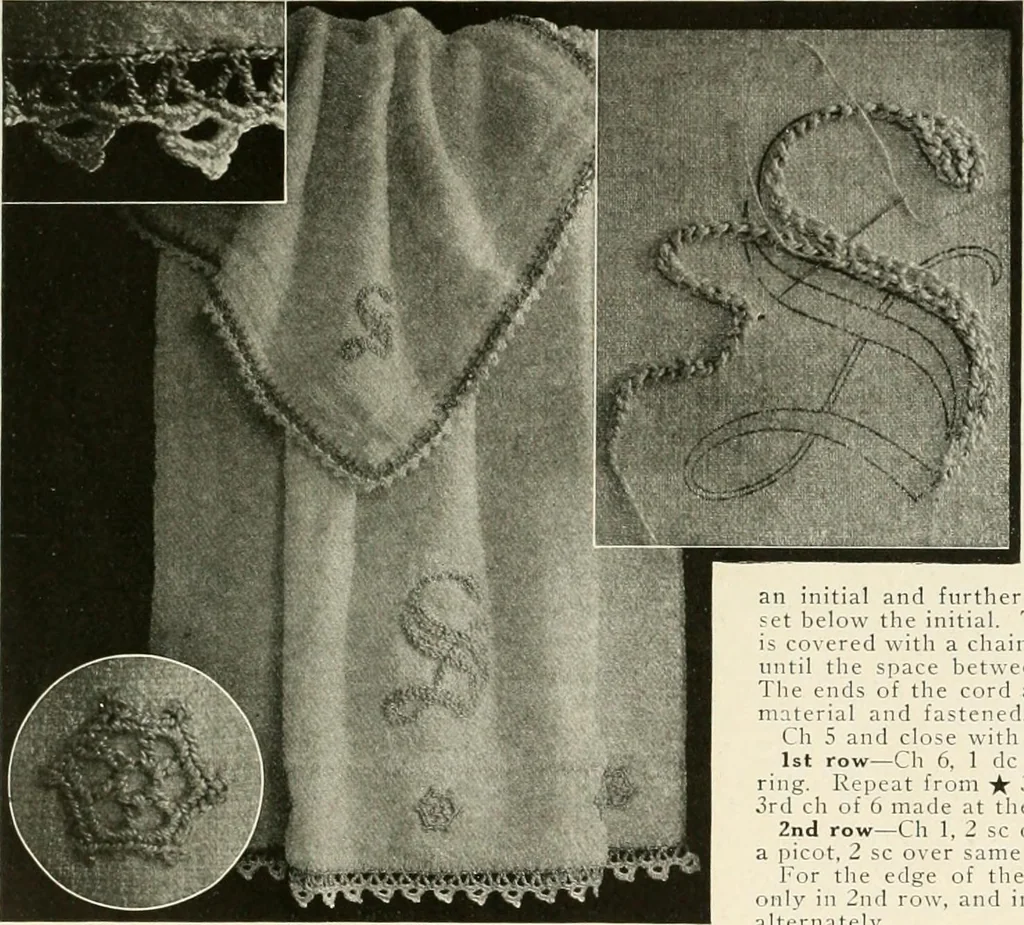 An illustration from Clark's O. N. T. book of needlework;, 1916, leaf 55