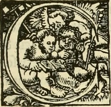 An illustration from Claudii Galeni ... Liber de plenitudine. Polybus De salubri victus ratione privatorum. Guinterio Ioanne Andernaco interprete. Apuleius Platonicus De herbarum virtutibus. Antonii Benivenii Libellus de abditis nonnullis ac mirandis morboru & sanitationum causis, 1528, leaf 32