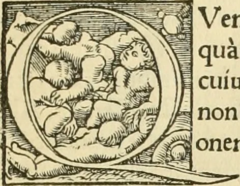 An illustration from Claudii Galeni ... Liber de plenitudine. Polybus De salubri victus ratione privatorum. Guinterio Ioanne Andernaco interprete. Apuleius Platonicus De herbarum virtutibus. Antonii Benivenii Libellus de abditis nonnullis ac mirandis morboru & sanitationum causis, 1528, leaf 6