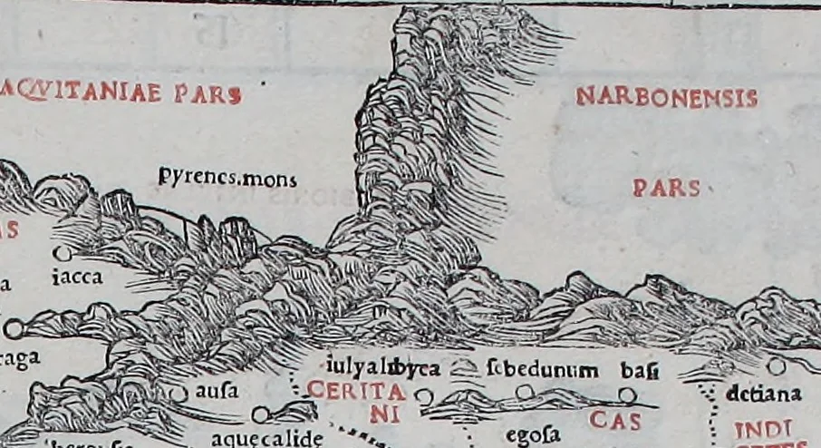 An illustration from Claudii Ptholemaei Alexandrini Liber geographiae cum tabulis et uniuersali figura : et cum additione locorum quae a recentioribus reperta sunt diligenti cura emendatus et impressus, 1511, leaf 134