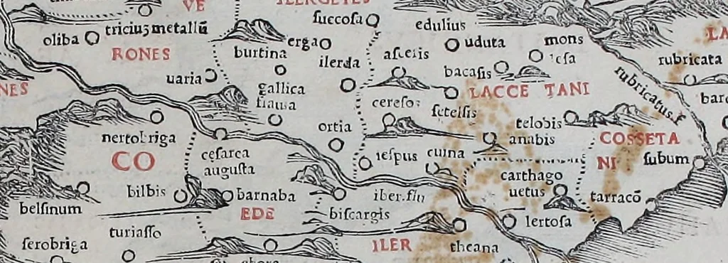 An illustration from Claudii Ptholemaei Alexandrini Liber geographiae cum tabulis et uniuersali figura : et cum additione locorum quae a recentioribus reperta sunt diligenti cura emendatus et impressus, 1511, leaf 134