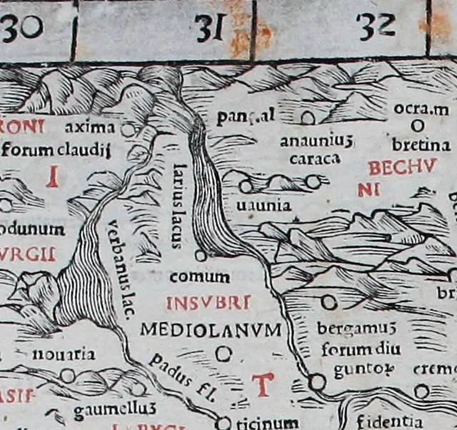 An illustration from Claudii Ptholemaei Alexandrini Liber geographiae cum tabulis et uniuersali figura : et cum additione locorum quae a recentioribus reperta sunt diligenti cura emendatus et impressus, 1511, leaf 142
