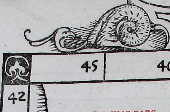 An illustration from Claudii Ptholemaei Alexandrini Liber geographiae cum tabulis et uniuersali figura : et cum additione locorum quae a recentioribus reperta sunt diligenti cura emendatus et impressus, 1511, leaf 150