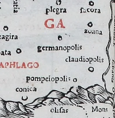 An illustration from Claudii Ptholemaei Alexandrini Liber geographiae cum tabulis et uniuersali figura : et cum additione locorum quae a recentioribus reperta sunt diligenti cura emendatus et impressus, 1511, leaf 160