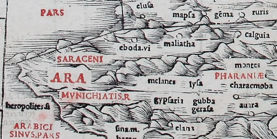 An illustration from Claudii Ptholemaei Alexandrini Liber geographiae cum tabulis et uniuersali figura : et cum additione locorum quae a recentioribus reperta sunt diligenti cura emendatus et impressus, 1511, leaf 166