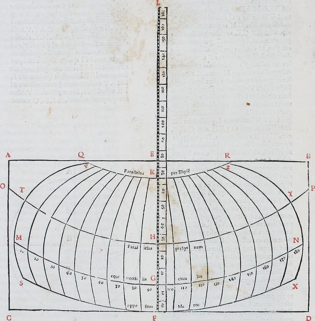 An illustration from Claudii Ptholemaei Alexandrini Liber geographiae cum tabulis et uniuersali figura : et cum additione locorum quae a recentioribus reperta sunt diligenti cura emendatus et impressus, 1511, leaf 29