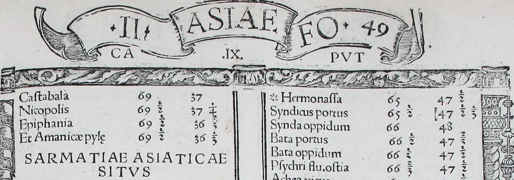 An illustration from Claudii Ptolemaei Geographicae enarrationis libri octo, 1525, leaf 108
