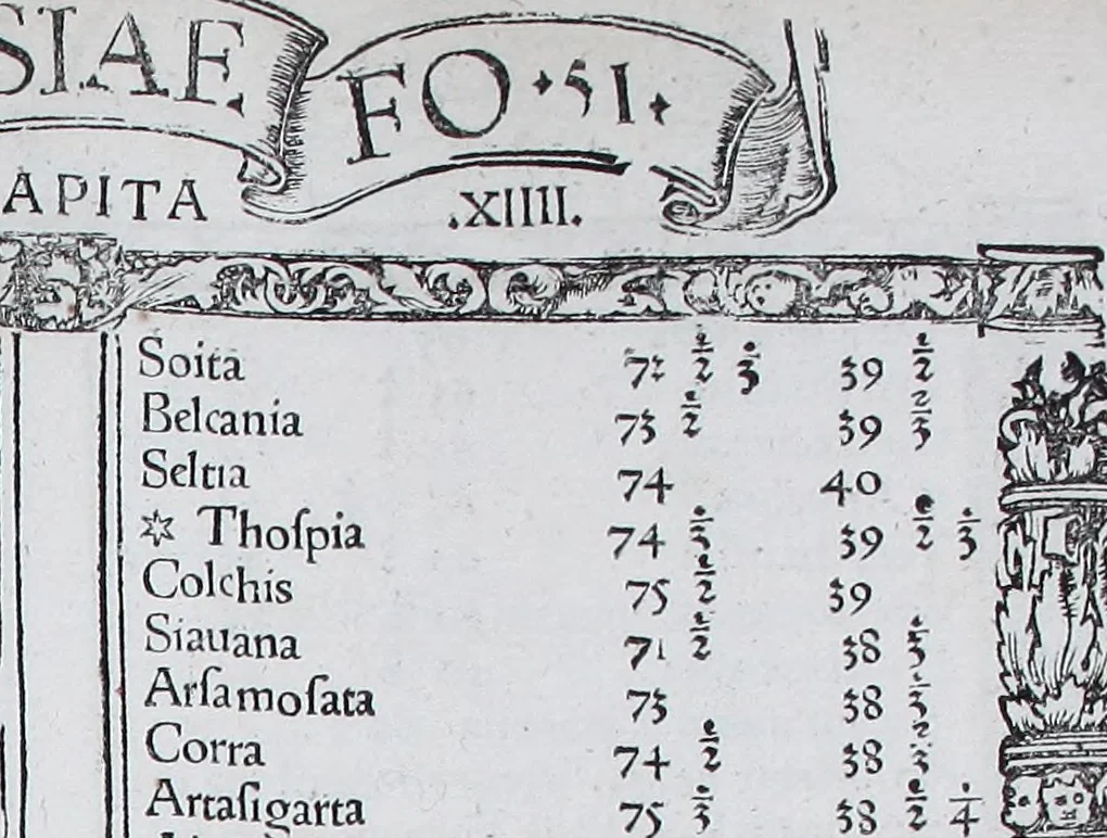 An illustration from Claudii Ptolemaei Geographicae enarrationis libri octo, 1525, leaf 112