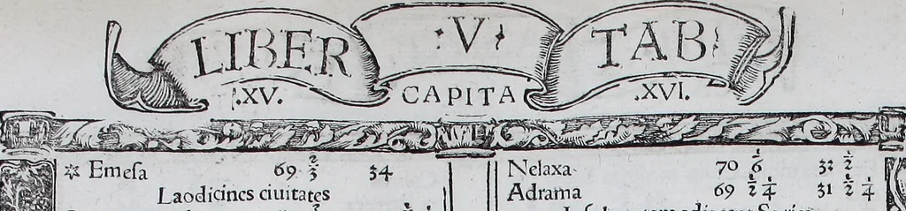 An illustration from Claudii Ptolemaei Geographicae enarrationis libri octo, 1525, leaf 115