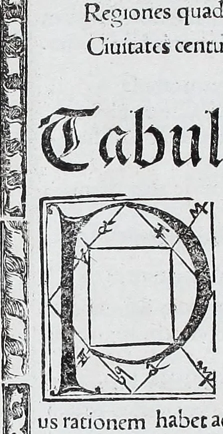 An illustration from Claudii Ptolemaei Geographicae enarrationis libri octo, 1525, leaf 162