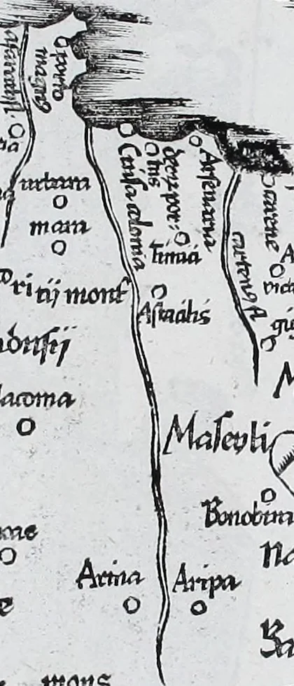 An illustration from Claudii Ptolemaei Geographicae enarrationis libri octo, 1525, leaf 314