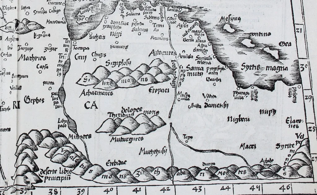 An illustration from Claudii Ptolemaei Geographicae enarrationis libri octo, 1525, leaf 318