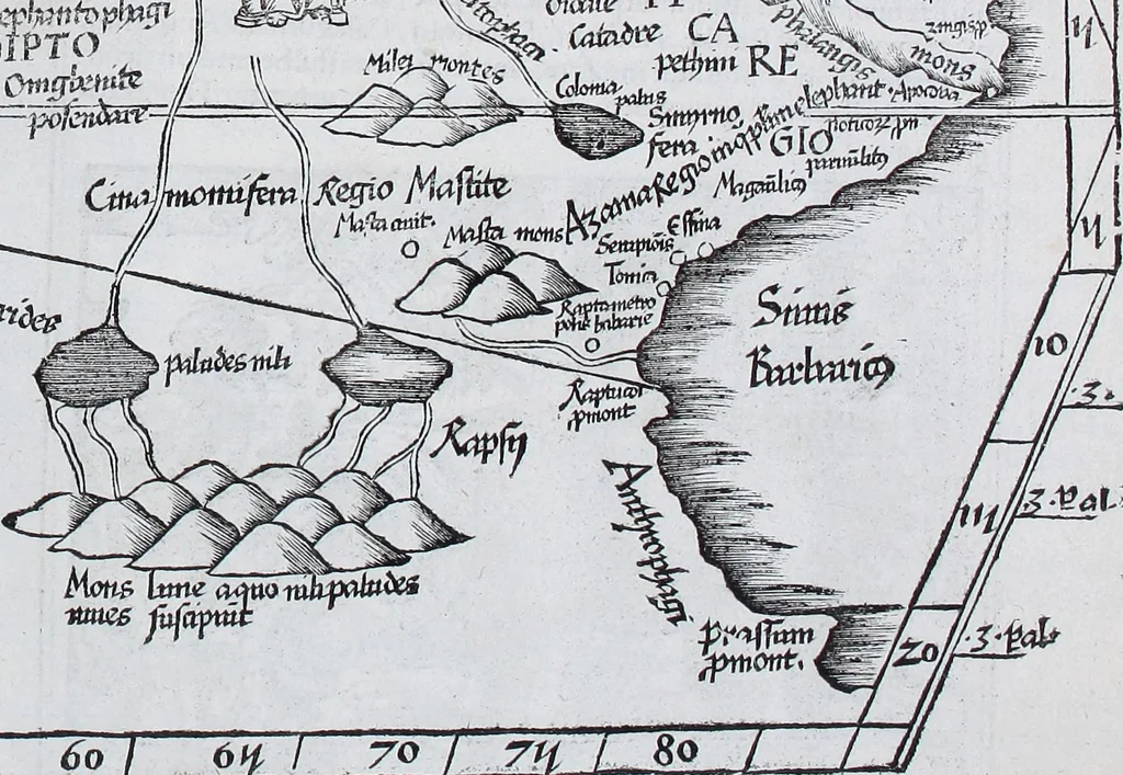 An illustration from Claudii Ptolemaei Geographicae enarrationis libri octo, 1525, leaf 326