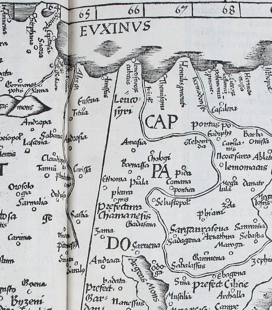An illustration from Claudii Ptolemaei Geographicae enarrationis libri octo, 1525, leaf 330