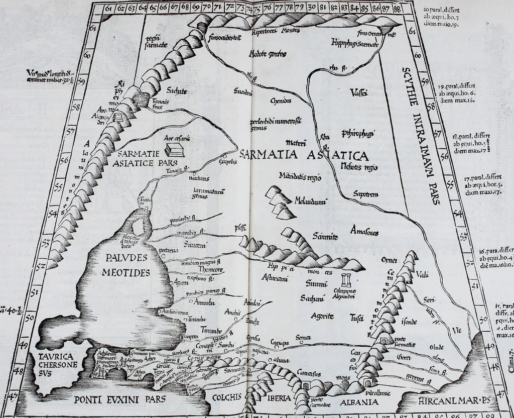 An illustration from Claudii Ptolemaei Geographicae enarrationis libri octo, 1525, leaf 334