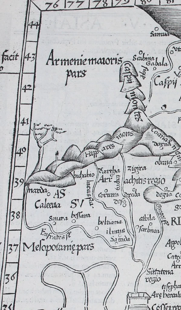 An illustration from Claudii Ptolemaei Geographicae enarrationis libri octo, 1525, leaf 346