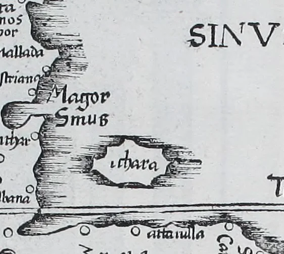 An illustration from Claudii Ptolemaei Geographicae enarrationis libri octo, 1525, leaf 350