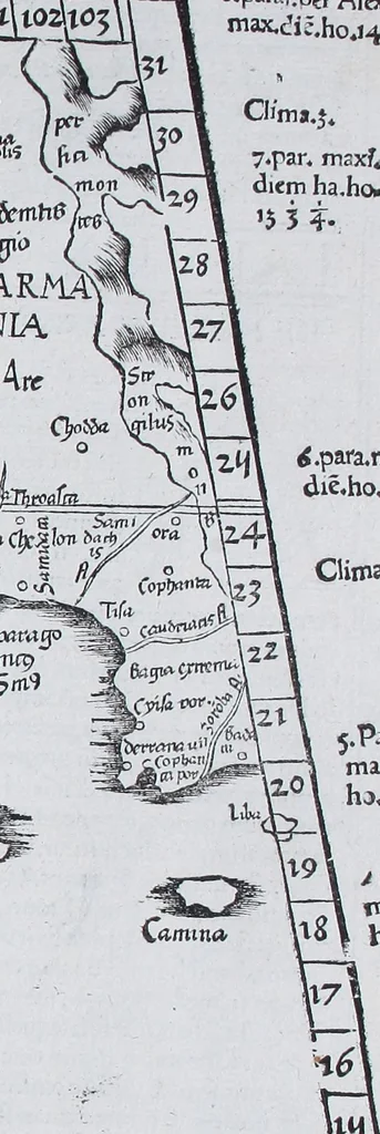 An illustration from Claudii Ptolemaei Geographicae enarrationis libri octo, 1525, leaf 350