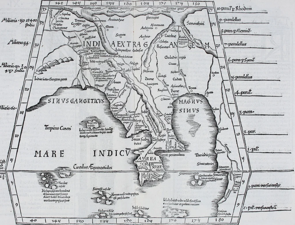 An illustration from Claudii Ptolemaei Geographicae enarrationis libri octo, 1525, leaf 370