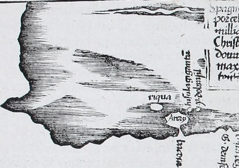 An illustration from Claudii Ptolemaei Geographicae enarrationis libri octo, 1525, leaf 382