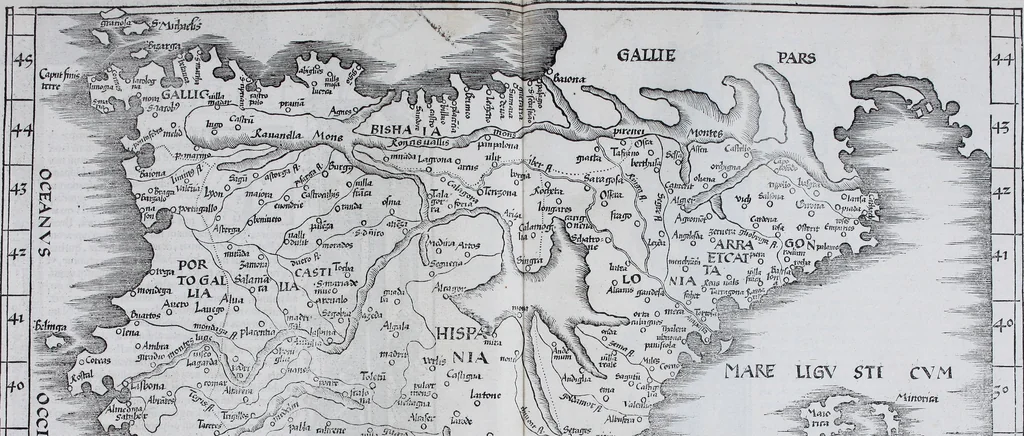 An illustration from Claudii Ptolemaei Geographicae enarrationis libri octo, 1525, leaf 390