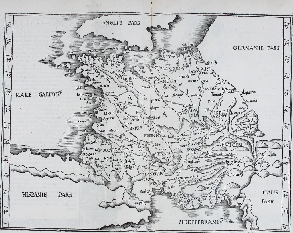 An illustration from Claudii Ptolemaei Geographicae enarrationis libri octo, 1525, leaf 394