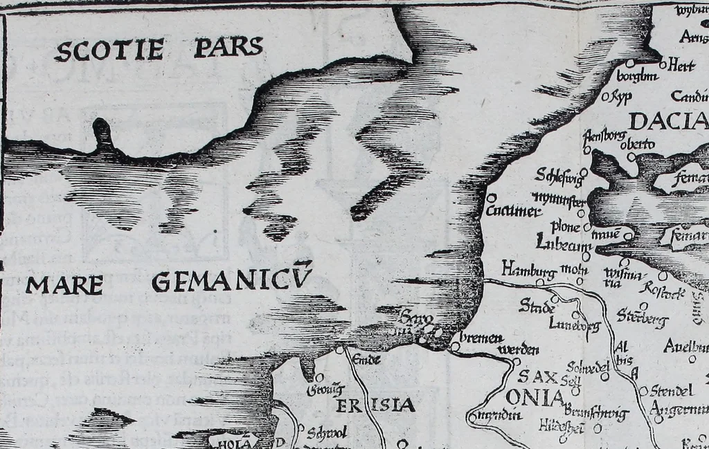An illustration from Claudii Ptolemaei Geographicae enarrationis libri octo, 1525, leaf 398