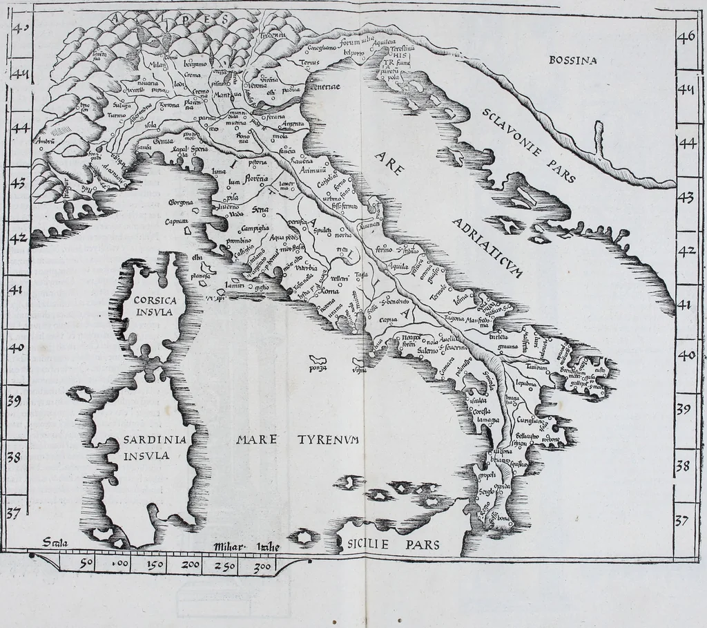 An illustration from Claudii Ptolemaei Geographicae enarrationis libri octo, 1525, leaf 414