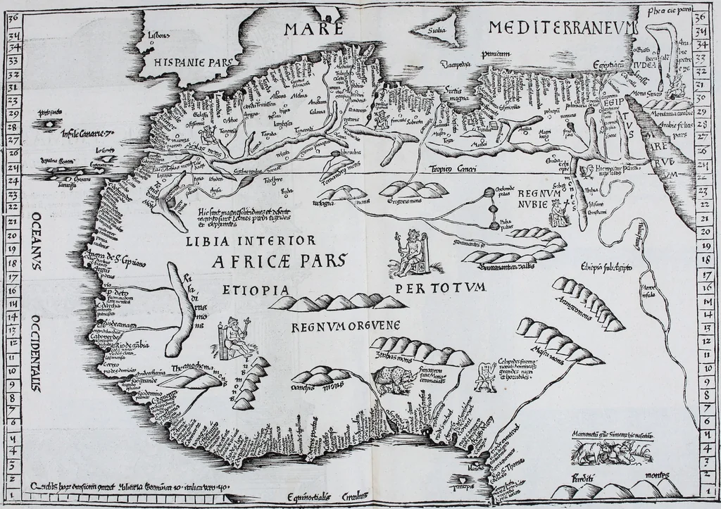 An illustration from Claudii Ptolemaei Geographicae enarrationis libri octo, 1525, leaf 422
