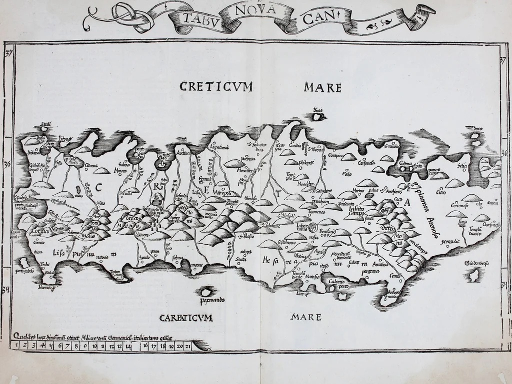 An illustration from Claudii Ptolemaei Geographicae enarrationis libri octo, 1525, leaf 458