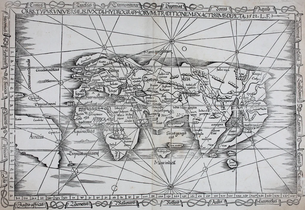 An illustration from Claudii Ptolemaei Geographicae enarrationis libri octo, 1525, leaf 466