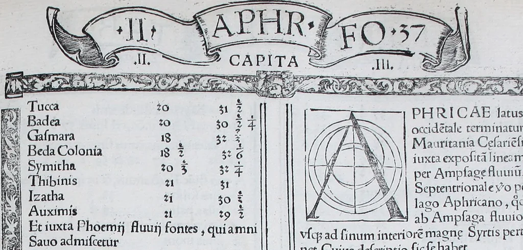 An illustration from Claudii Ptolemaei Geographicae enarrationis libri octo, 1525, leaf 84