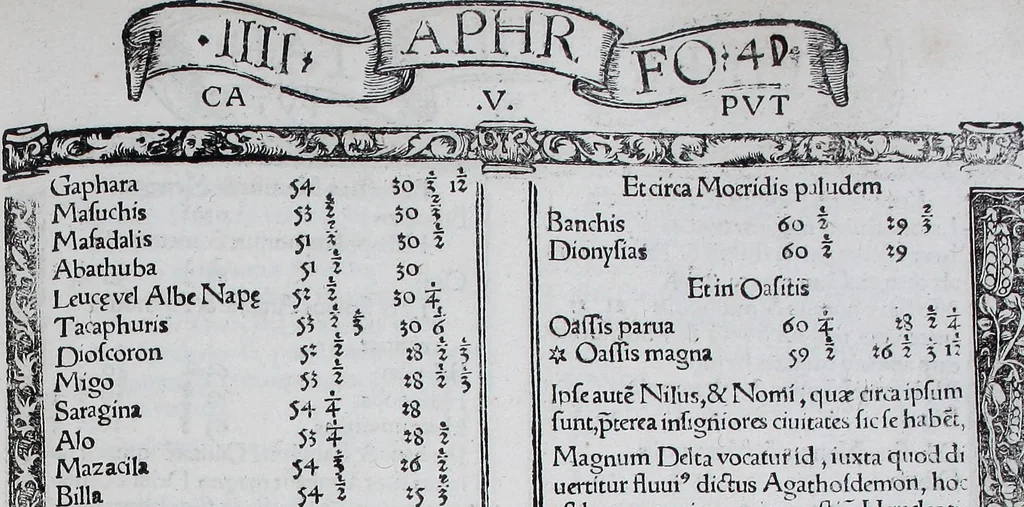 An illustration from Claudii Ptolemaei Geographicae enarrationis libri octo, 1525, leaf 90